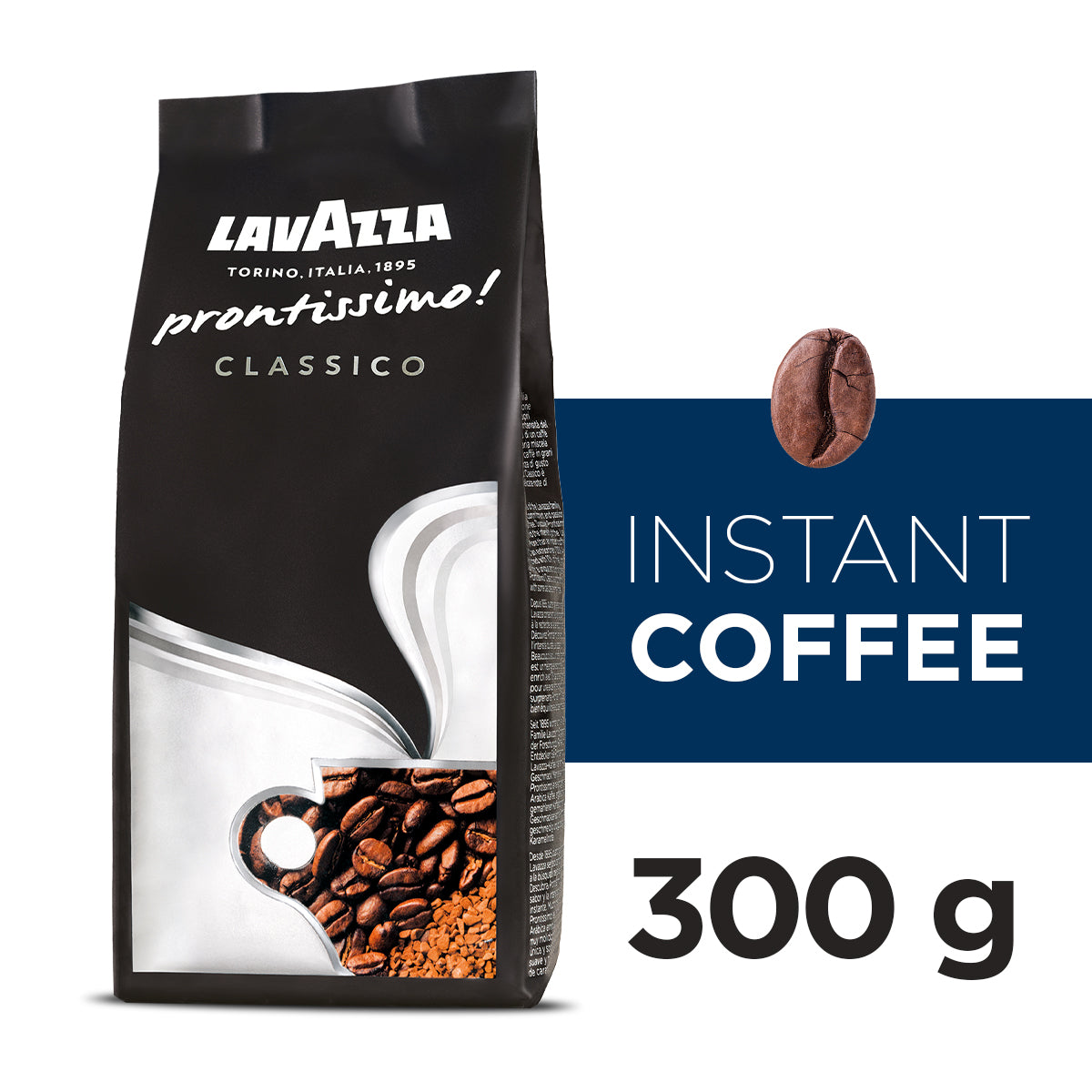 Lavazza Prontissimo classico instant coffee pack in a white background
