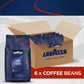 A box with 6 Lavazza Crema E Aroma coffee bags