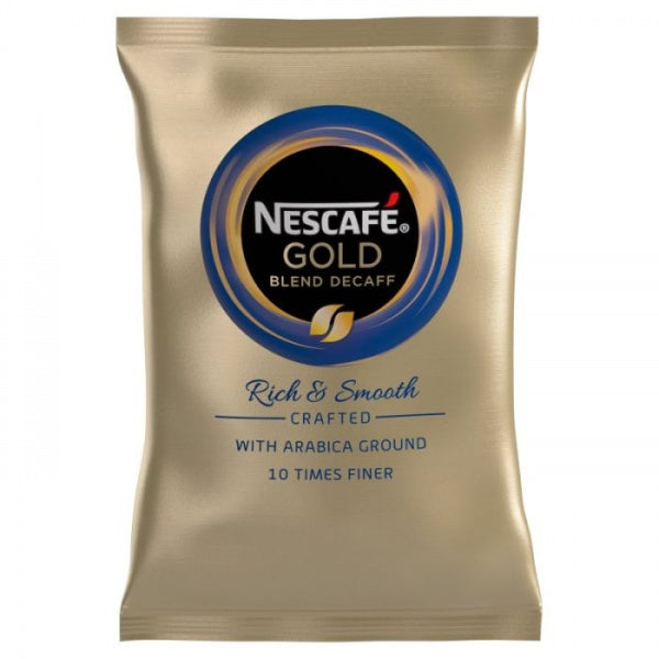 Nescafe Gold Blend Decaff coffee packet on a white background