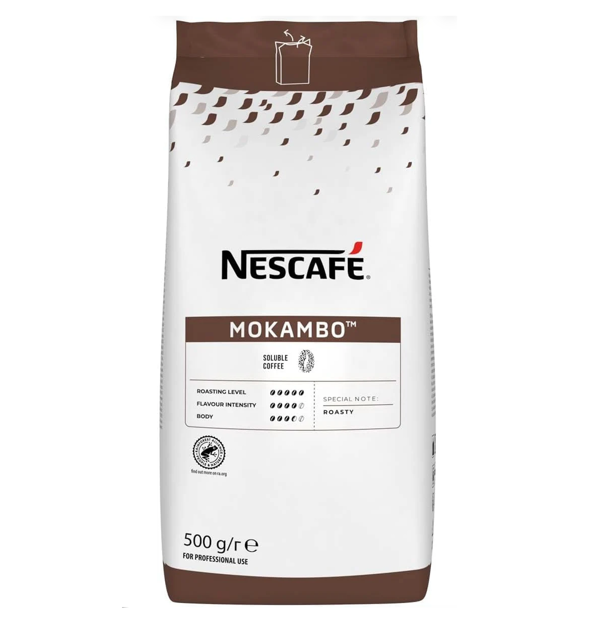 Nescafe Mokambo coffee packaging on a white background