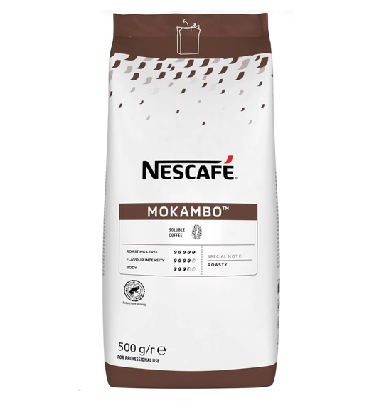 Nescafe Mokambo coffee packaging on a white background